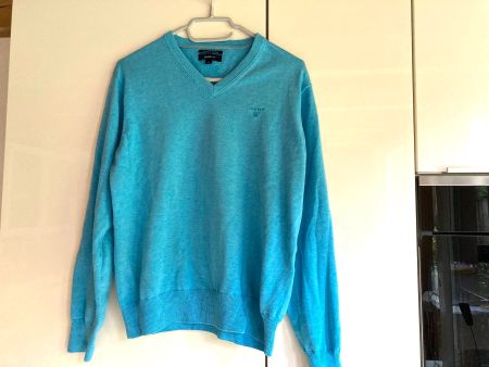 GANT Pullover blau-türkis Herren Gr. M und Gr. 42 Dam