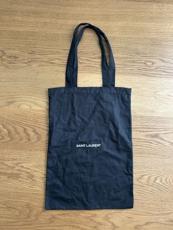 Saint Laurent Tote Stofftasche schwarz