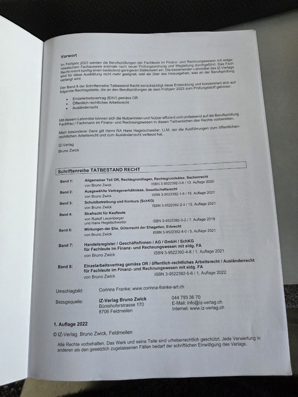 Bücher: Tatbestand Recht Band 8 – Gebraucht aus Lostorf von _Venus_ 1