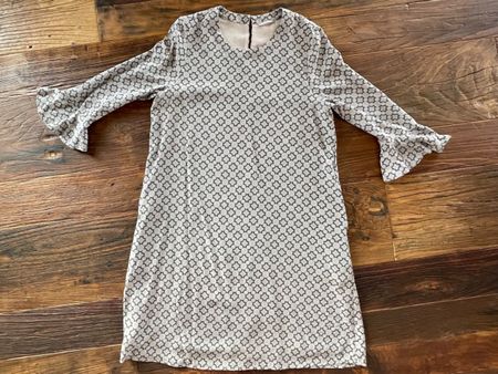 Seidenkleid von Hemisphäre mit 3/4-Ärmeln, grau-Mix, Gr. M