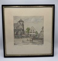 Original Radierung von Heinz Vogel, gerahmt
