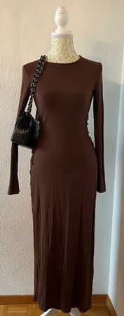 Tally Weijl Brown maxi dress with lace-up