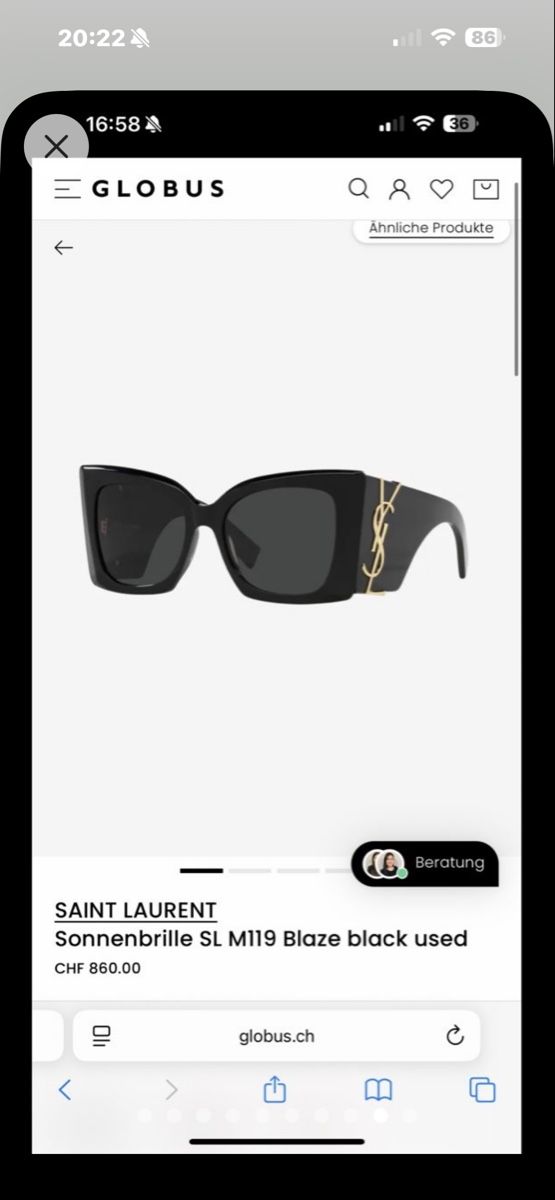 Saint Laurent Brillen & Gläser: YSL Sonnenbrille – Gebraucht aus Regensdorf von weiningerl