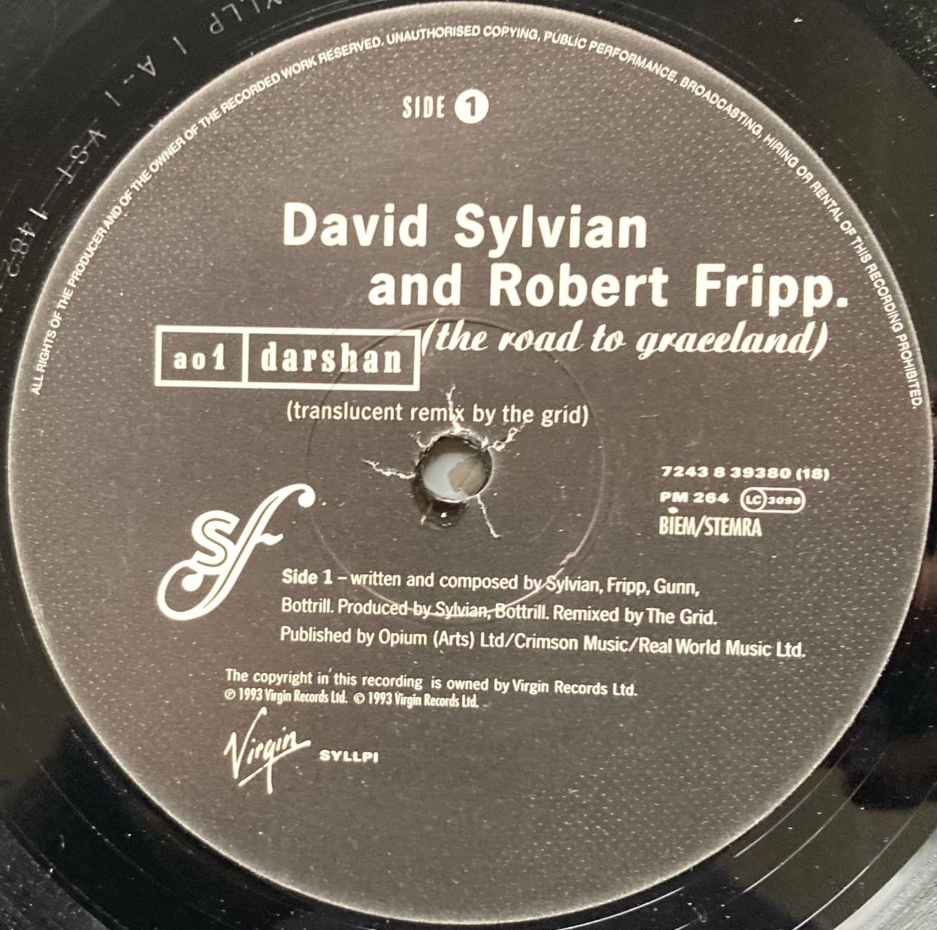 Dischi in vinile: DAVID SYLVIAN AND ROBERT FRIPP - DARSHAN – Usato da Poliez-Pittet venduto da Newtown-Records 3