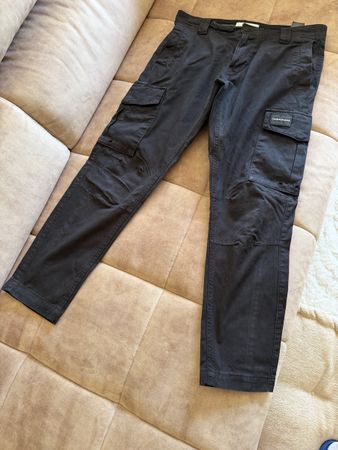 Pantalon cargo Calvin Klein Jeans homme W31/L32 noir été
