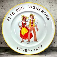 Assiette Fête Des Vignerons 1977 atelier Irène Kleckin Vevey