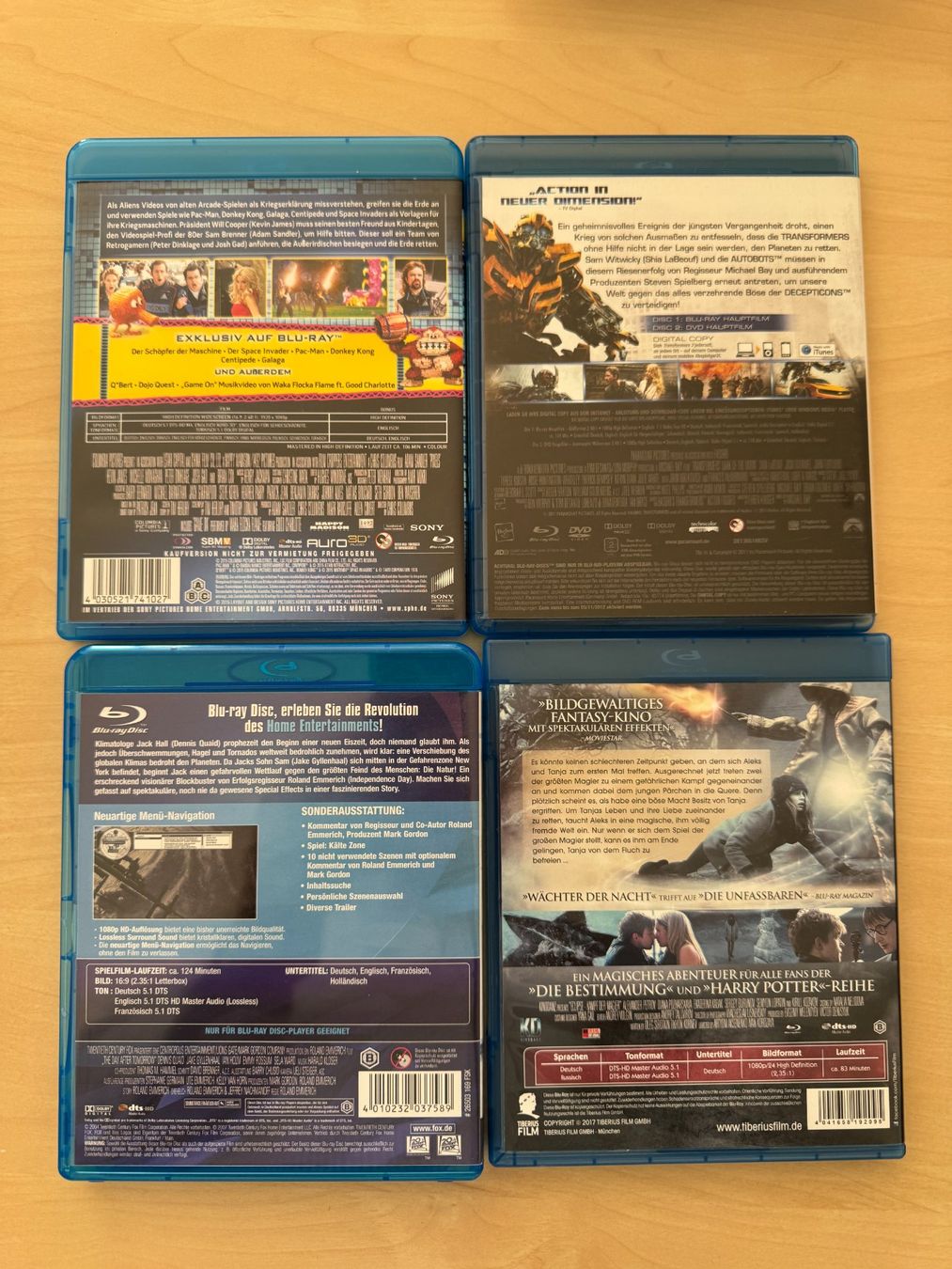 Tutti i DVDs: Blu-Ray 4x Konvolut Si-Fi - Pixels Transformers etc – Usato da Männedorf venduto da LTMCS 1