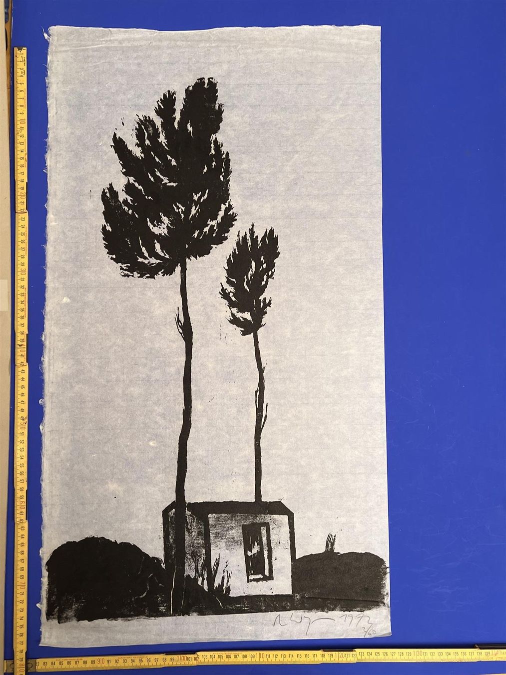 Xilografie: Röbi Wyss riesiger Original-Holzschnitt – Usato da Adliswil venduto da buch_und_kunst 1