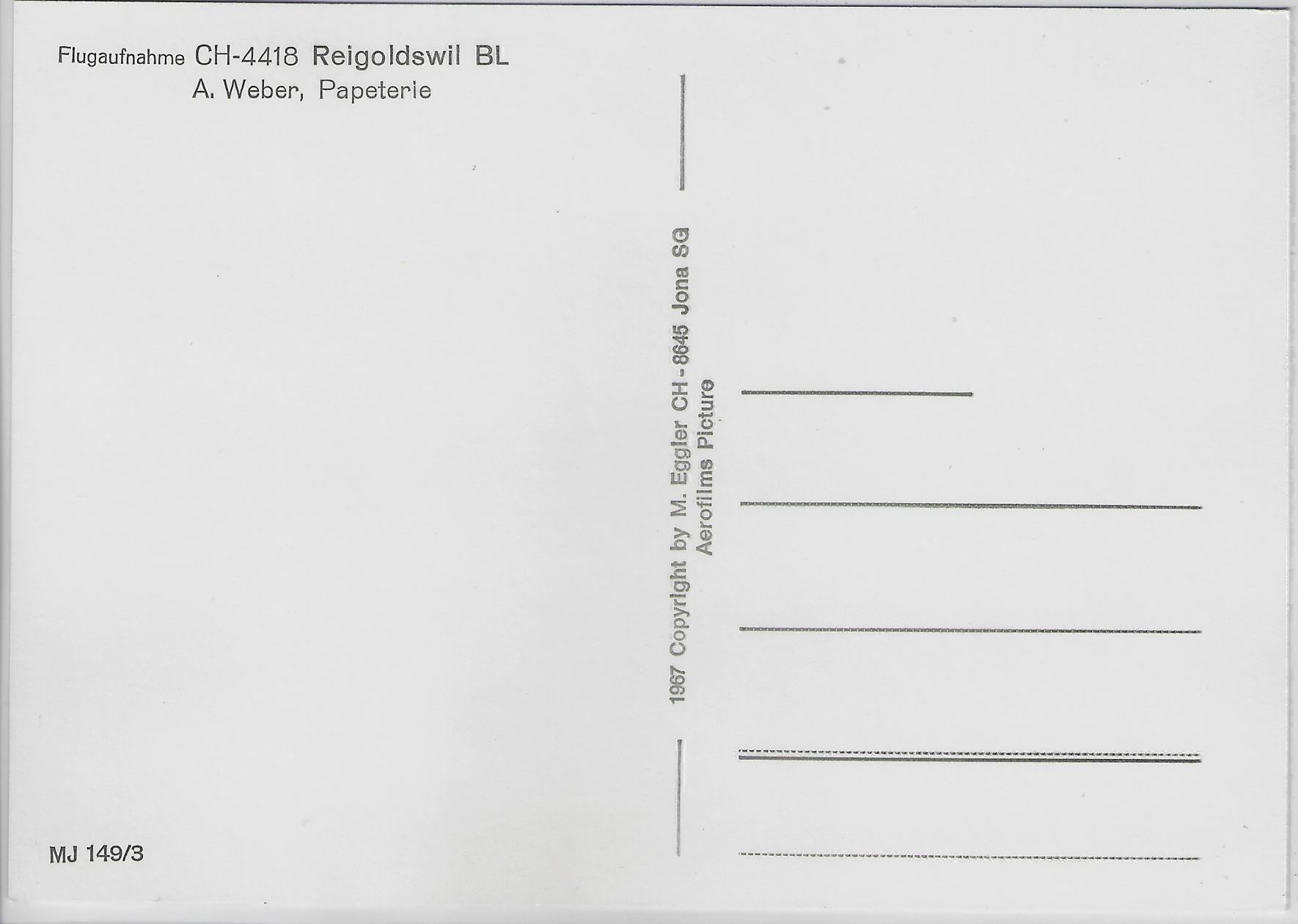 Cartoline postali: Flugaufnahme Reigoldswil BL – Antico da Ettingen venduto da Kartenplanet 1