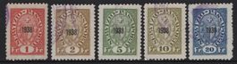1 - 20 Fr. Fiskalmarken Serie 1938 vom Kanton TESSIN