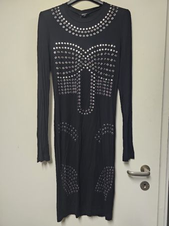 Robe Neuve/Noire/Denny Rose/Avec clous argentés/Taille: 38