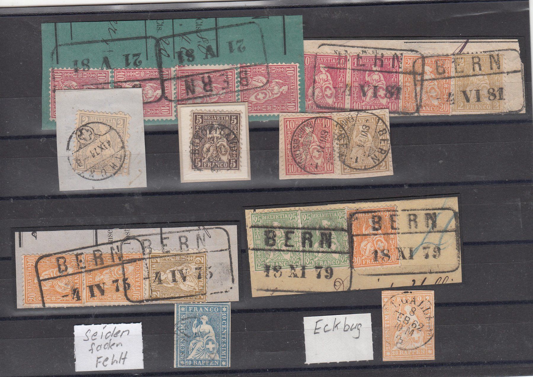 Alle Briefmarken: Diverse Altschweizmarken – Gebraucht aus Herrliberg von Lfrifda