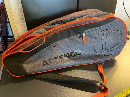 Artendo Tennistasche-Rucksack, schwarz/grau/orange