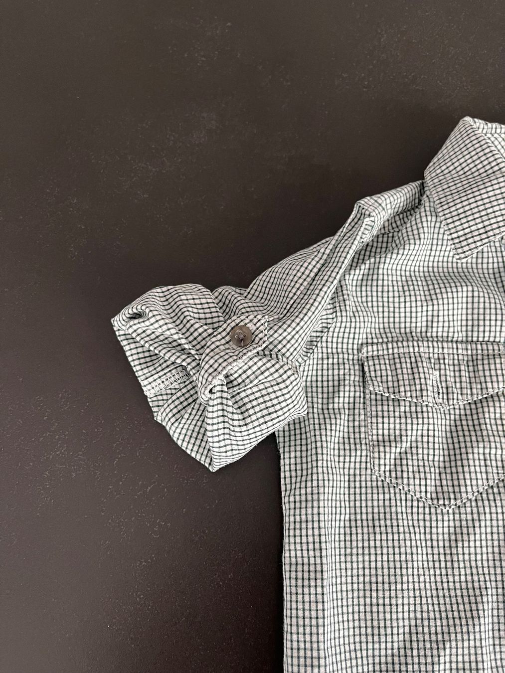 Steiff Camicie, Top & T-shirt: Steiff Hemd Gr. 80 grün-weiss kariert – Nuovo e nell'imballaggio originale da Wohlen AG venduto da kissne4 7