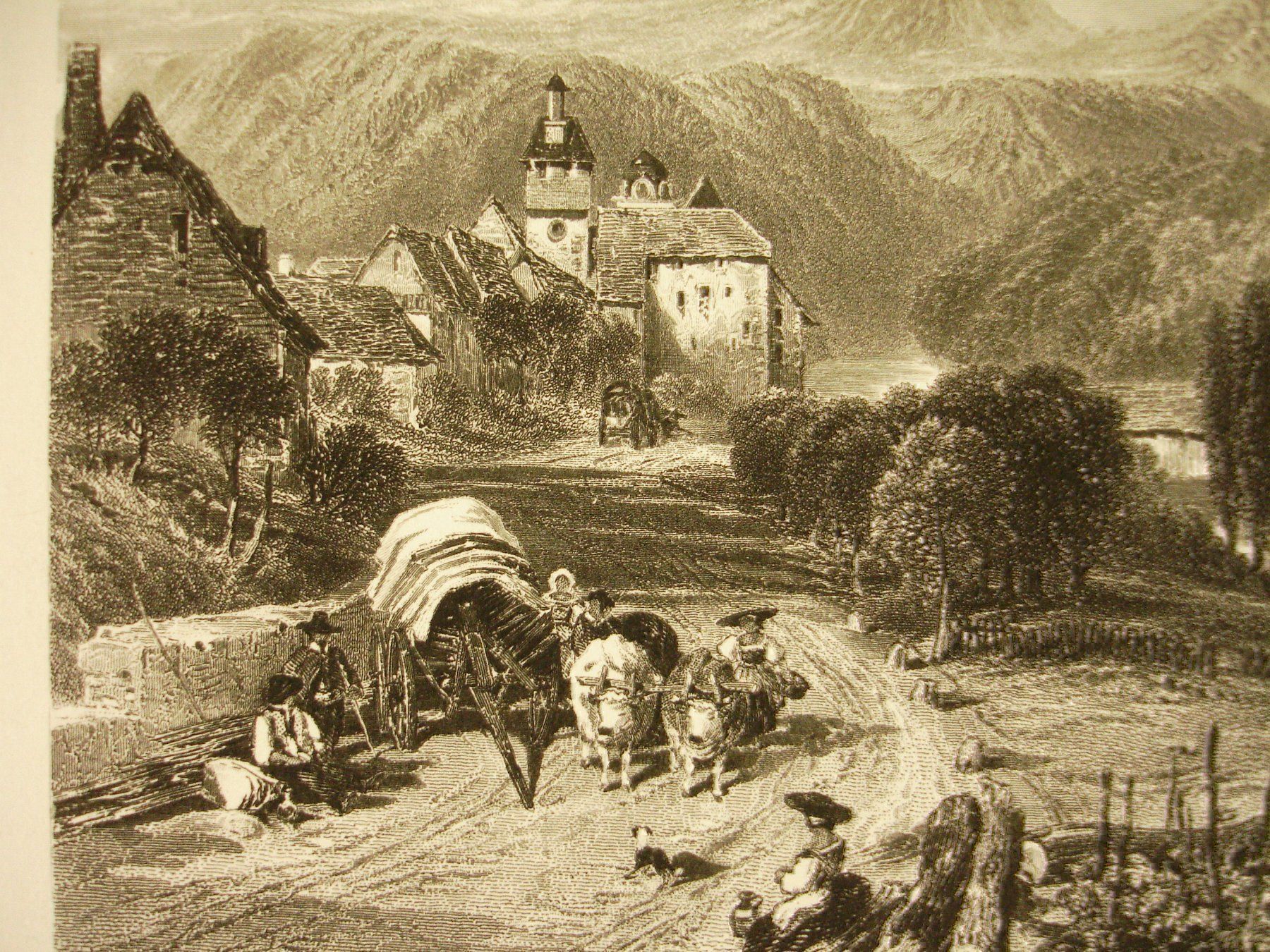 Incisioni: EGLISAU, STAHLSTICH UM 1870 – Usato da Grüningen venduto da Kartensammler 2