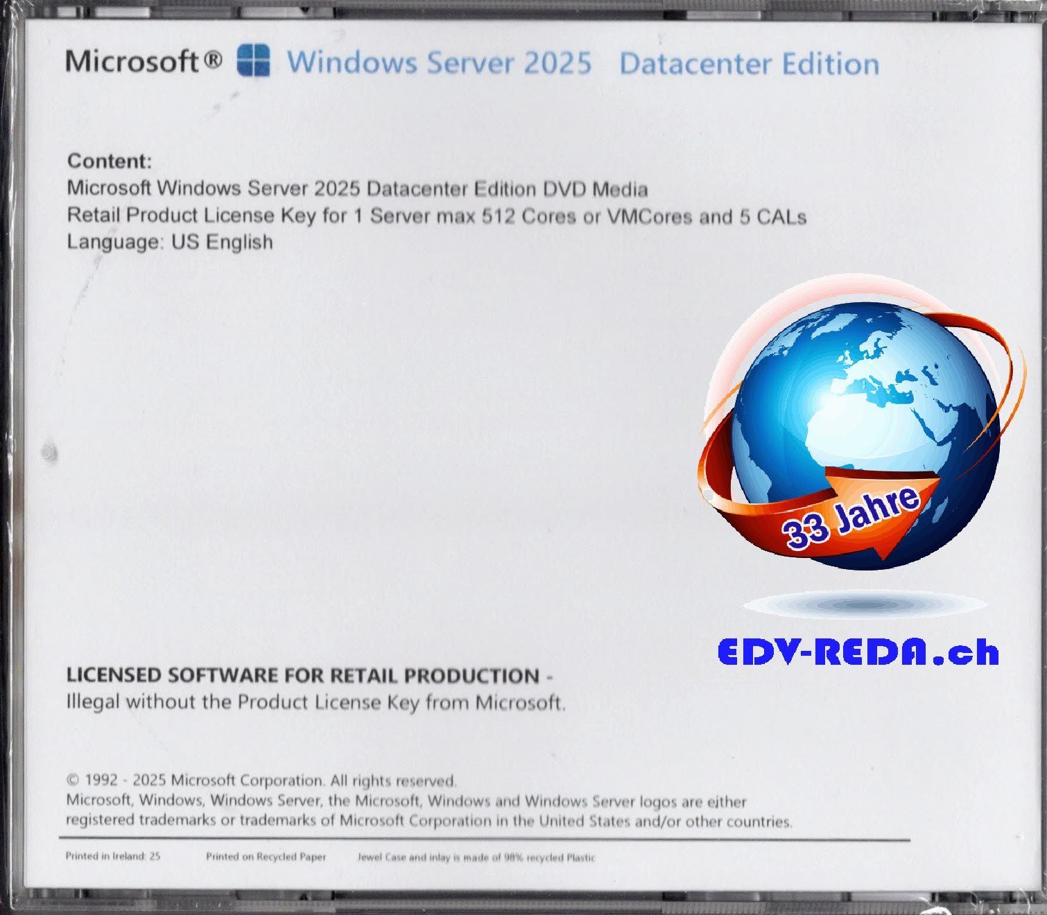 Software: Windows Server 2025 Datacenter 32 CPU-Kerne und 50 CALs – Nuovo (secondo la descrizione) da Langenthal venduto da Reda 2