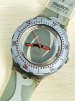 Armbanduhr Swatch Access grau mit Muster gute Zustand
