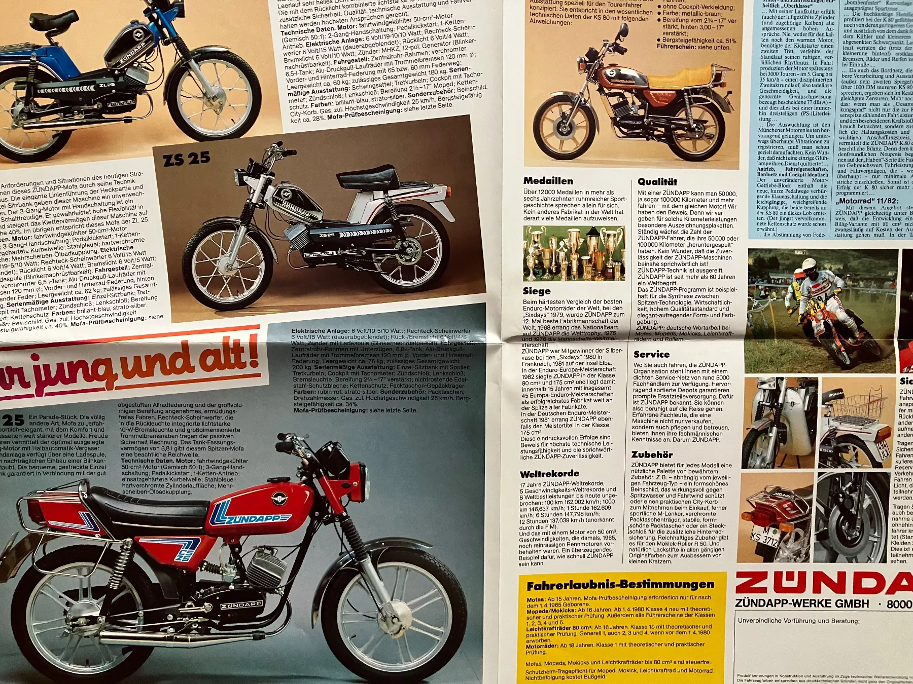 Zündapp Strasse: Zündapp 1982 - Originalprospekt & Pressedoku. – Gebraucht aus Malans GR von Chueche427 4