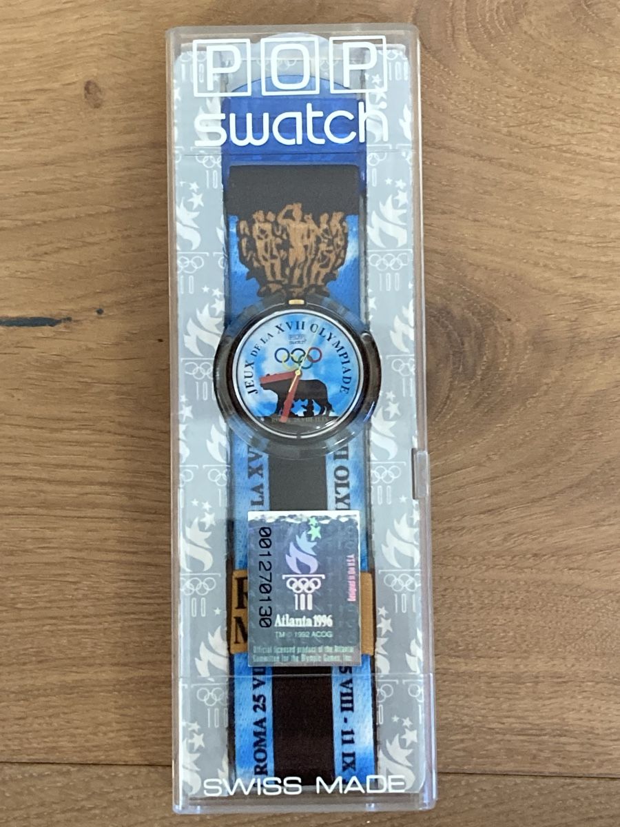 Swatch Orologi: Pop Swatch Roma 1960 PMZ 101 Olympia – Nuovo e nell'imballaggio originale da Boll venduto da Jopp1