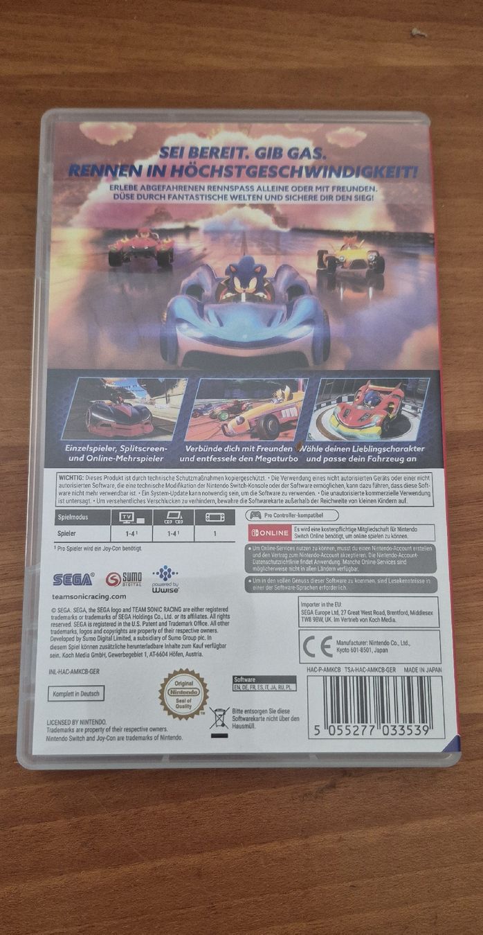 Nintendo Jeux: Team SONIC Racing Switch Spiel – D'occasion à Bedano par ju73 1