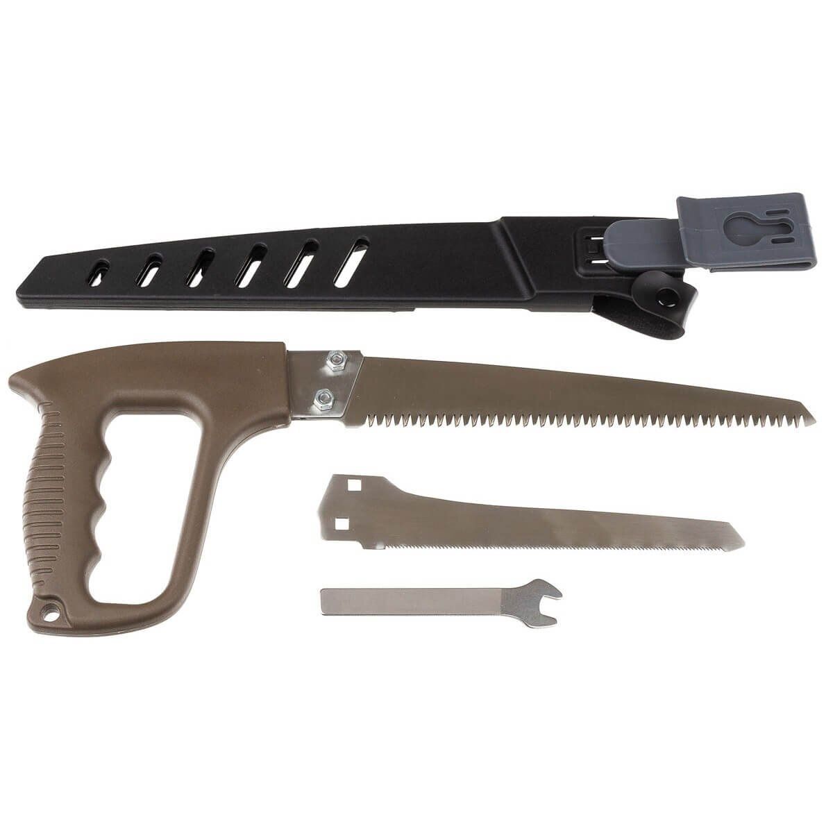 Sägen: MFH Handsäge, 2 Sägeblätter, Scheide mit Gürtelclip – Neu und originalverpackt aus Windisch von shop-easy 1