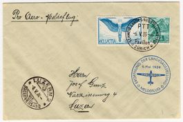 1939 Landi Meldeflug von ZÜRICH nach LUZERN