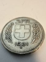 Schweiz 5 Franken 1931 B – Silber – Original – Sammlermünze