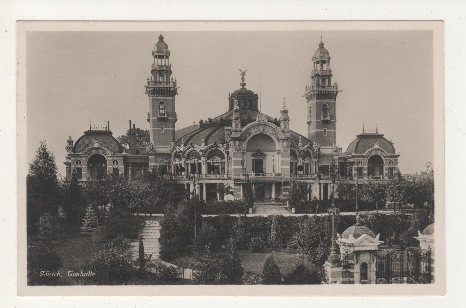 Ansichtskarten: Ansichtskarte Zürich Tonhalle 1933 – Gebraucht aus Remetschwil von Hofiii