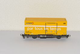 Bemo 2269 1XX - RhB Lb-v 7866 mit Postcontainer Nr. 492