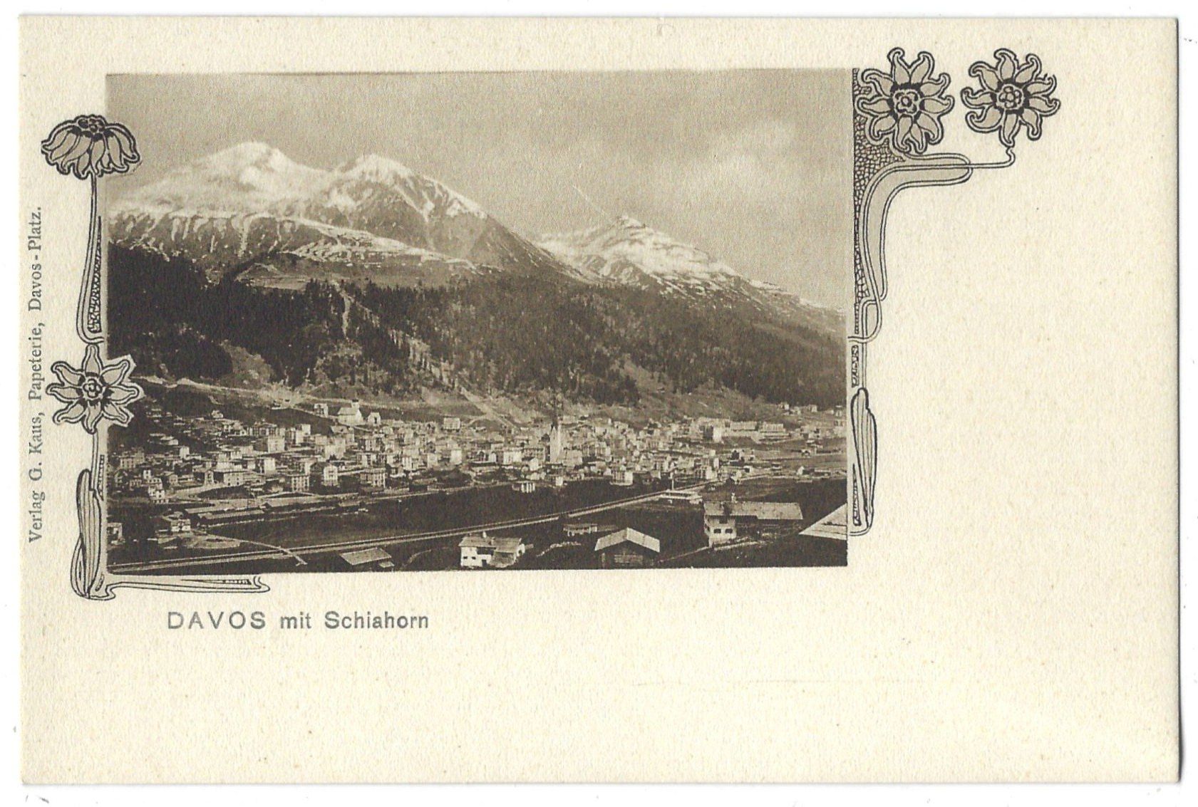 Cartoline postali: D A V O S  mit  Schiahorn – Usato da Bütschwil venduto da Jackson1A