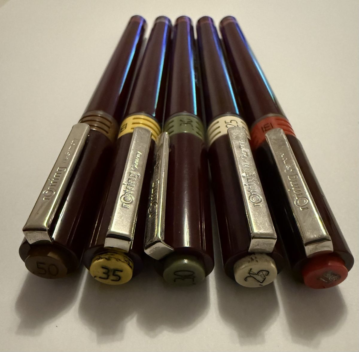 Rotring Zeichentuschefüller-Set, 5 Stk. , Top! (Gebraucht) in Oetwil an ...