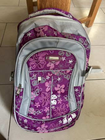 Sac à dos fille Forever, violet à fleurs, nombreuses poches