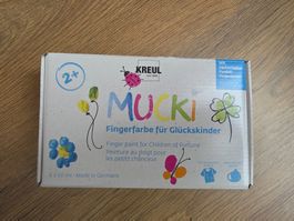 MUCKI Fingerfarben 6x 50ml auswaschbar 2+ (NEU)