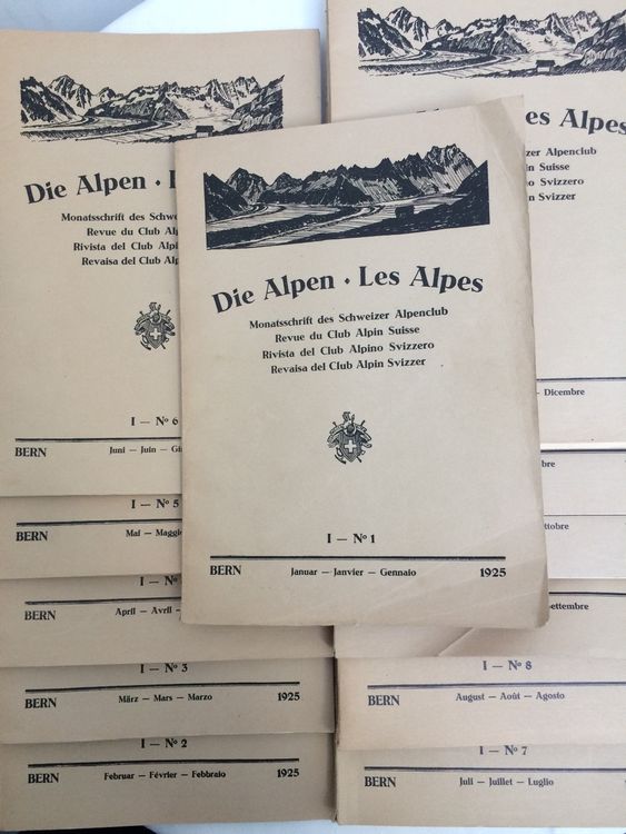 Die Alpen Les Alpes Monatsschrift 1925 SAC Heft 1 12 Kaufen auf