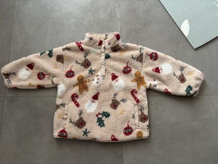 dicker Faserpelz, Gr. 116, NEXT, Weihnachtspullover