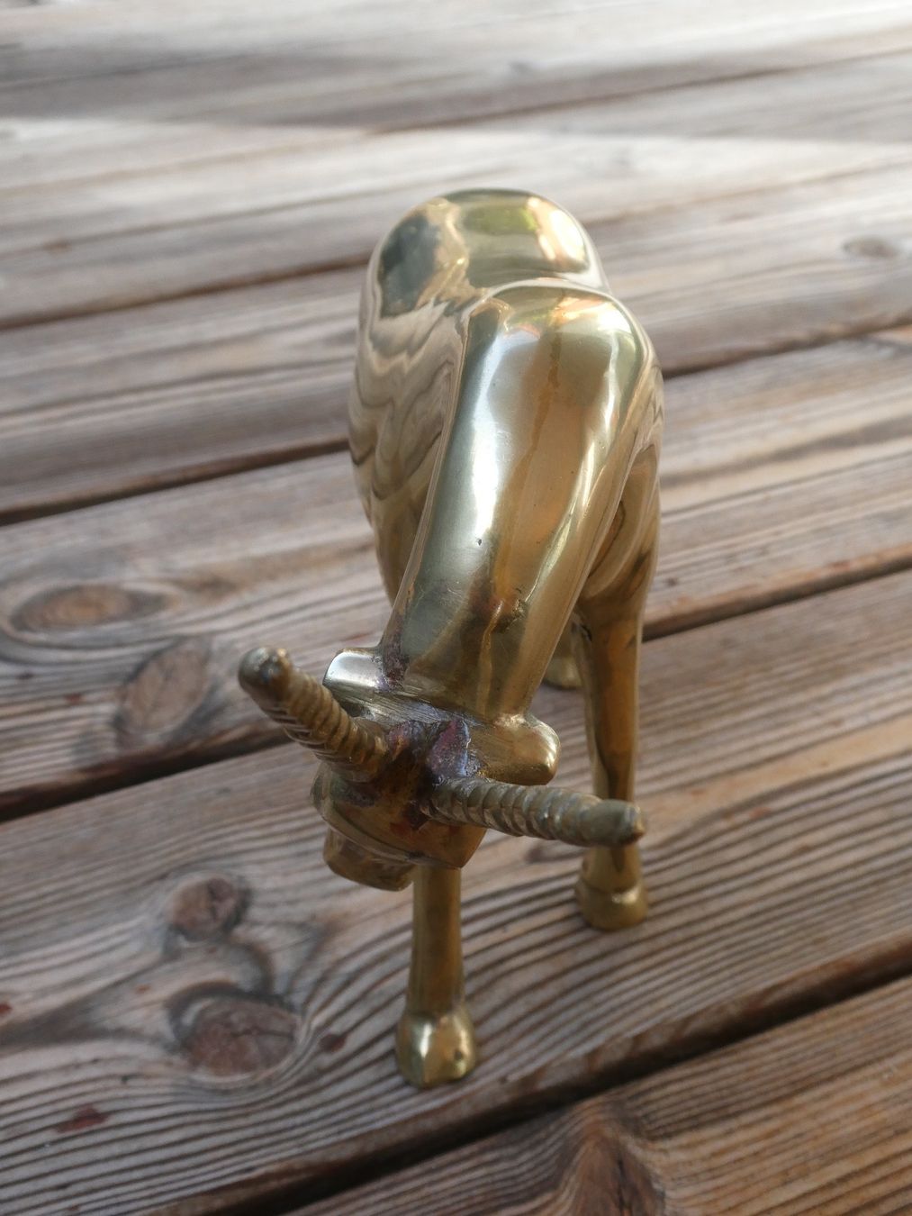 Figurines: Thomsongazelle oder so ? schwerer Messingguss poliert – D'occasion à Lüchingen par Eeizo 1