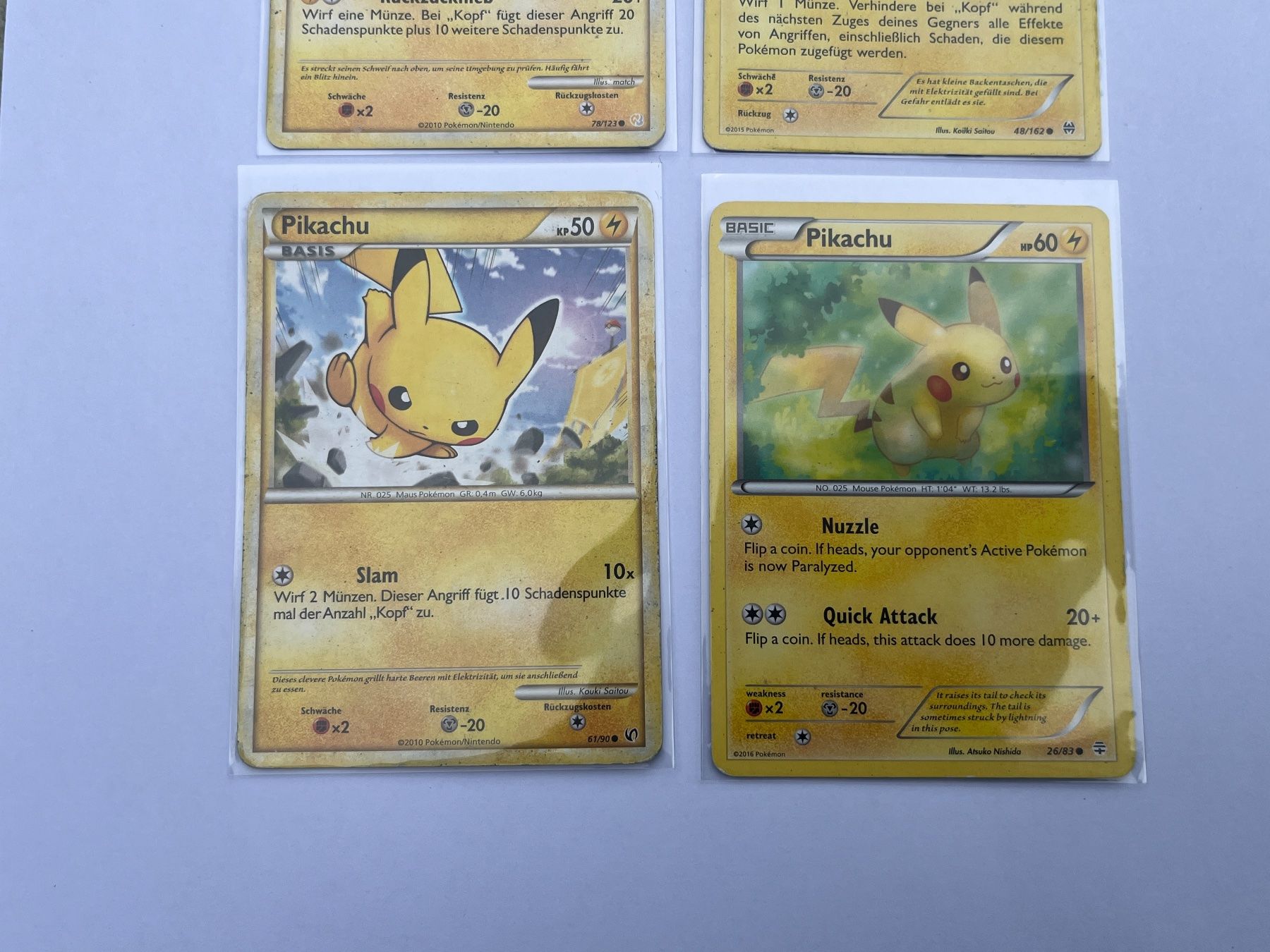Pokémon Carte collezionabili: 4x pikachu Pokemon Karten – Usato da Winterthur venduto da Wusa01 1