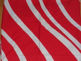 Neuw. Baumwoll-Bettwäsche - rot/weiss - 65/100 + 160/210 cm