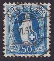 70A, Stehende Helvetia mit Vollstempel ROLLE VD