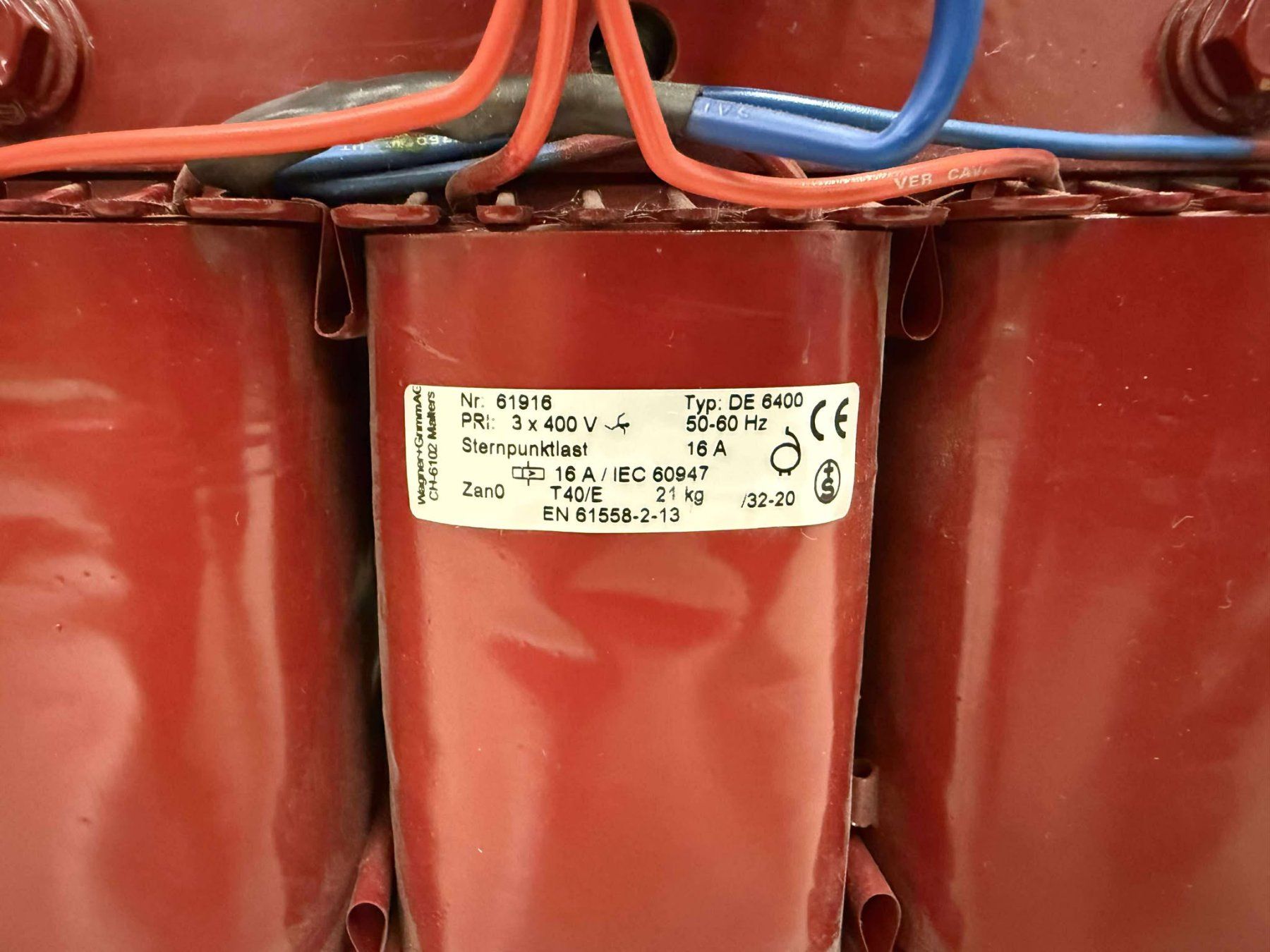 Componenti elettronici: Wagner + Grimm AG Transformator Trafo Typ: DE 6400 (neu) – Nuovo (secondo la descrizione) da Winterthur venduto da Joe1001 2