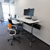 Vitra AllStar Bürostuhl, Hopsak Schwarz/Moorbraun & Orange