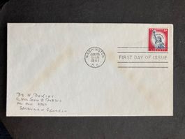 USA 1961 privater FDC Freiheitsstatue 11c Washington
