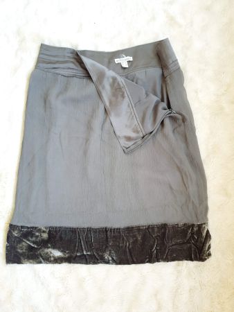ROCK JUPE von BANDOLERA 40 L SEIDE SILK SOIE TAUPE SAMT top