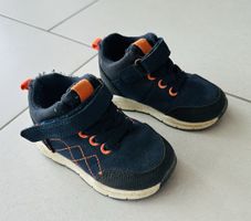 Schuhe, Grösse 22, dunkelblau/orange!