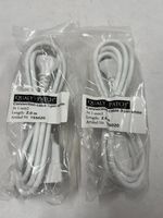 2x Verlängerungs Kabel / Stromkabel 2m weiss (C317)