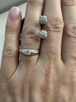 Gold 585 Ohrringe und Ring