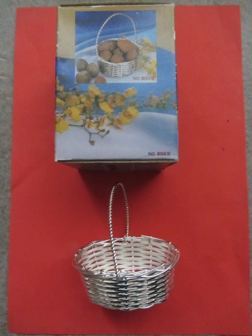 Tutte le decorazioni: 3 Stk. Handgeflochtenes Versilbertes Mini Körbchen / Basket – Nuovo (secondo la descrizione) da Malters venduto da Hausi88