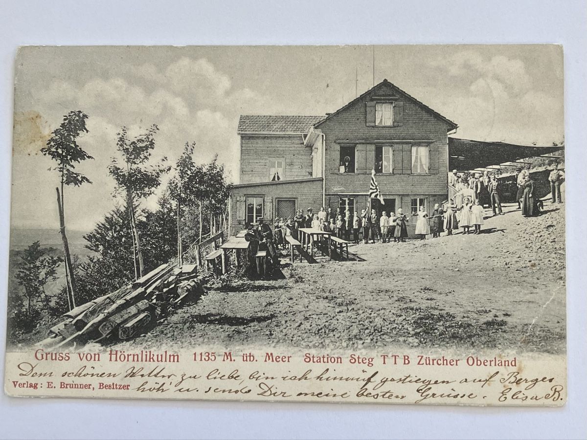 Cartoline postali: Alte Ansichtskarte Hörnlikulm, 1906, Steg – Usato da Bauma venduto da Baumer71