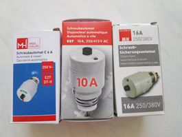 Schraubsicherungen 6A /10A /16A  orig. verp, NEU 1 STK. 10,-