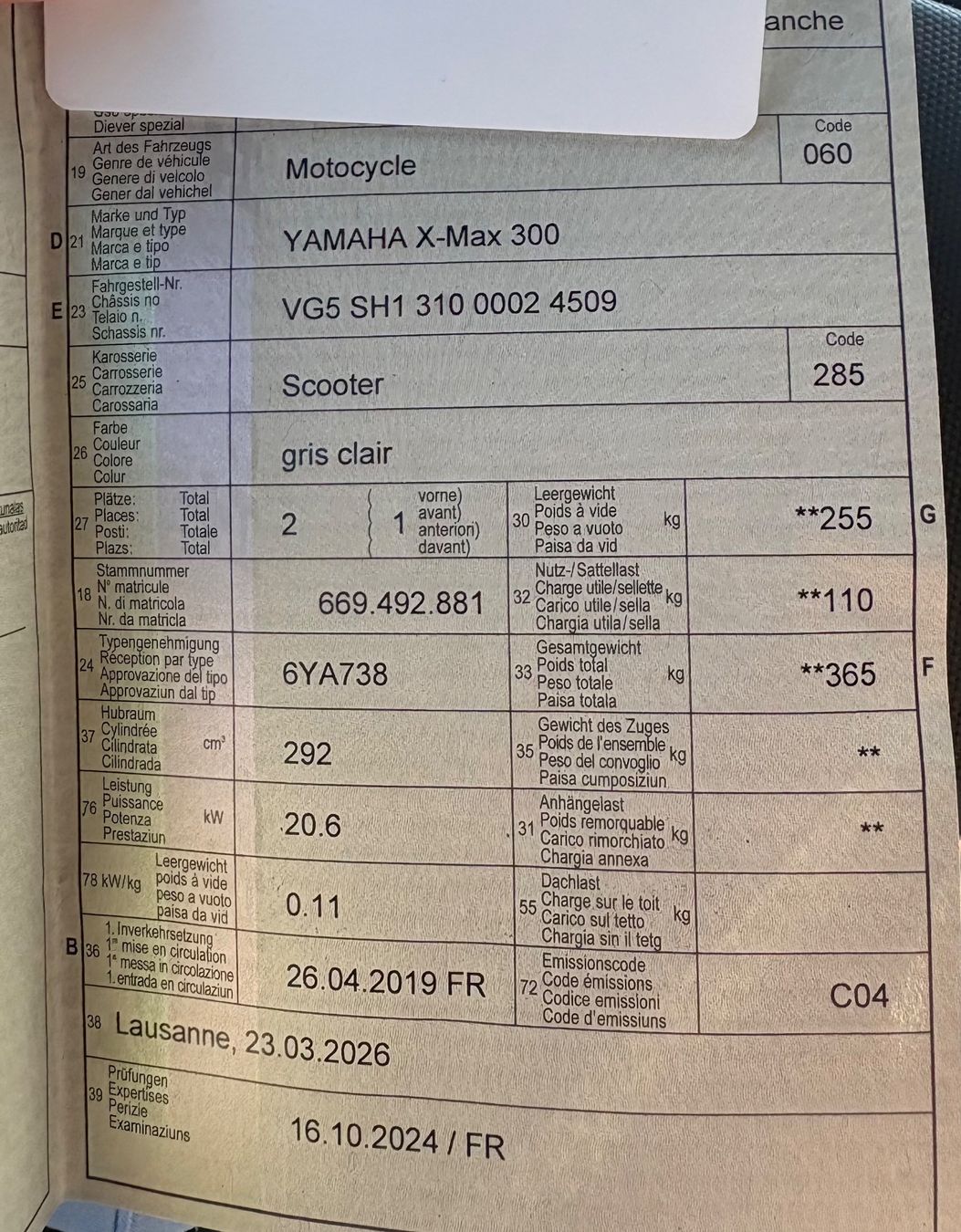 Yamaha Scooters: x max 300 – D'occasion à Gretzenbach par RSahumada 4
